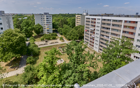 05.07.2025 - Dachbegehung mit der Münchner Wohnen am Karl-Marx-Ring 11-21 in Neuperlach