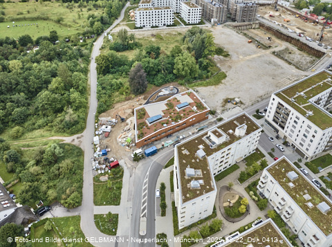 Luftbilder der Baustelle Alexisquartier in Neuperlach