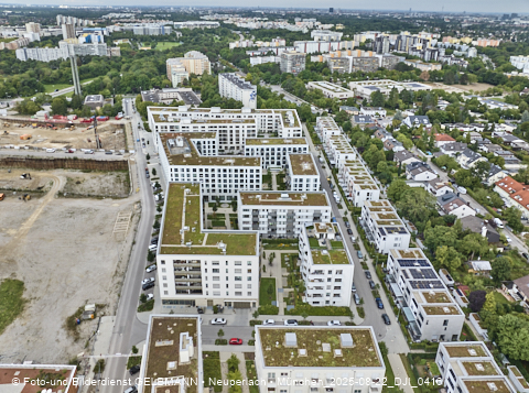 Luftbilder der Baustelle Alexisquartier in Neuperlach