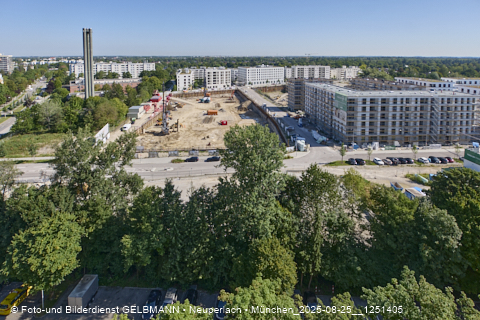 25.08.2025 - DEMOS-Baustelle und BayernHeim-Baustelle Alexiqauartier in Neuperlach