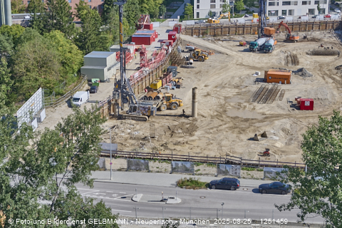 25.08.2025 - DEMOS-Baustelle und BayernHeim-Baustelle Alexiqauartier in Neuperlach