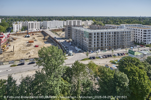 25.08.2025 - DEMOS-Baustelle und BayernHeim-Baustelle Alexiqauartier in Neuperlach