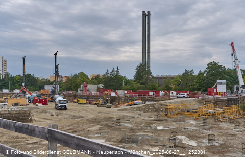 27.08.2025 - DEMOS-Baustelle und BayernHeim-Baustelle Alexiqauartier in Neuperlach