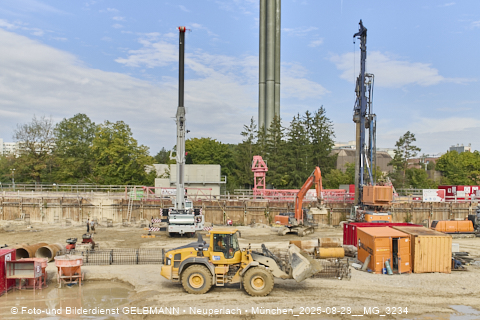 28.08.2025 - DEMOS-Baustelle und BayernHeim-Baustelle Alexiqauartier und BayernHeim in Neuperlach