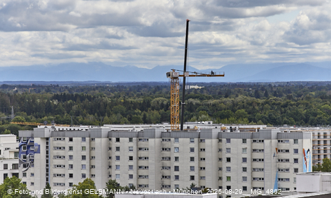 29.08.2025 - DEMOS-Baustelle und BayernHeim-Baustelle Alexiqauartier und BayernHeim in Neuperlach