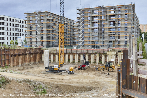 30.08.2025 - DEMOS-Baustelle und BayernHeim-Baustelle Alexiqauartier und BayernHeim in Neuperlach