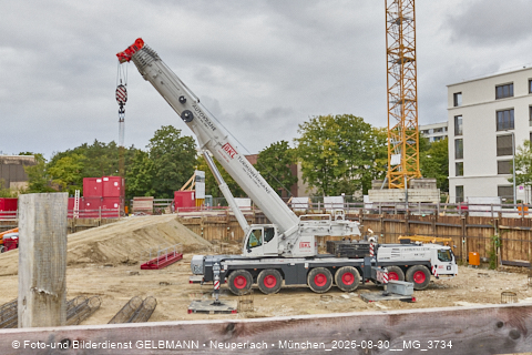 30.08.2025 - DEMOS-Baustelle und BayernHeim-Baustelle Alexiqauartier und BayernHeim in Neuperlach