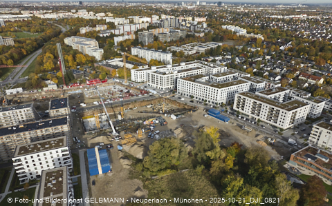 Baustelle Alexisquartier und BayernHeim in Neuperlach