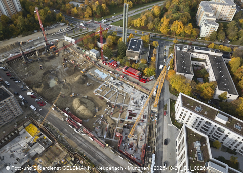 Baustelle Alexisquartier und BayernHeim in Neuperlach