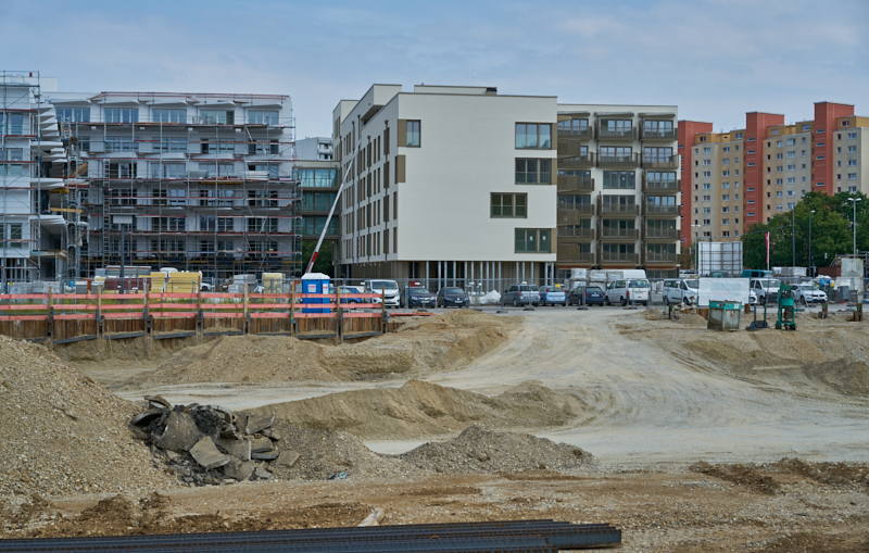 02.07.2019 - Die Bauarbeiten auf dem Perlach-Plaza in Neuperlach