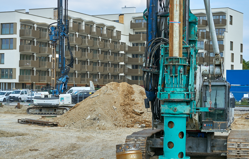 02.07.2019 - Die Bauarbeiten auf dem Perlach-Plaza in Neuperlach