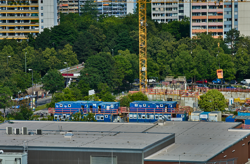 26.07.2019 - Panoramaufnahmen von der Baustelle Kulturquadrat und der LOGE