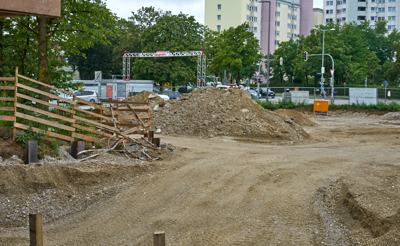 06.09.2019 - Aufstockungsbaustelle Oskar-Maria-Graf-Ring im September 2019