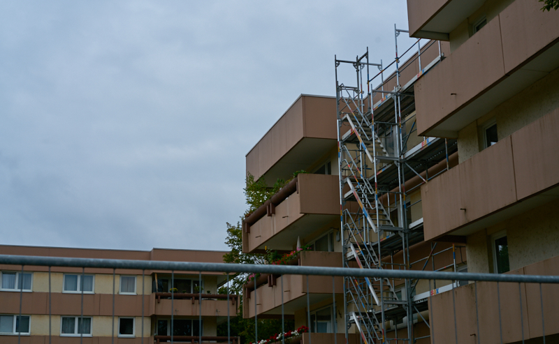 06.09.2019 - Aufstockungsbaustelle Oskar-Maria-Graf-Ring im September 2019