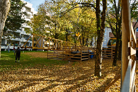 23.10.2019 - Ein Kran für den Oskar-Maria-Graf-Ring