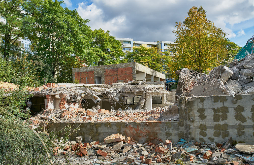 30.09.2021 - Abrissbegin des Quiddezentrums in Neuperlach