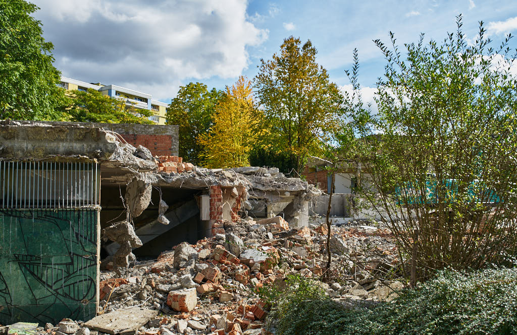 30.09.2021 - Abrissbegin des Quiddezentrums in Neuperlach