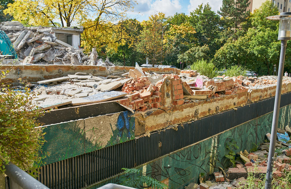 30.09.2021 - Abrissbegin des Quiddezentrums in Neuperlach